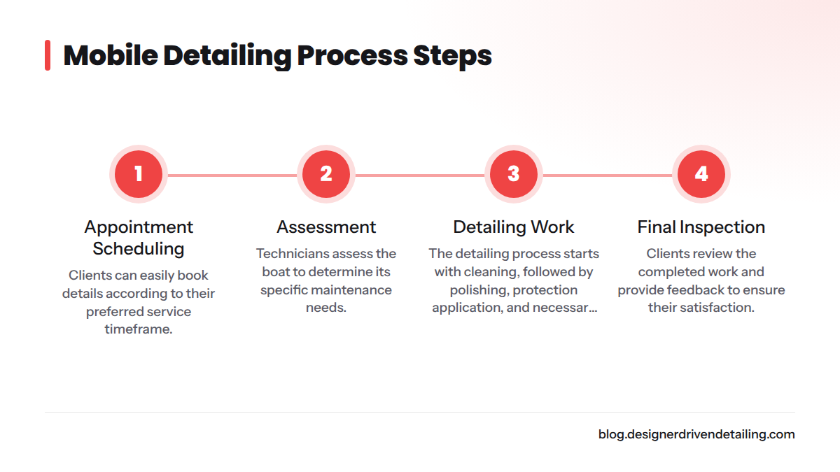 The step-by-step mobile detailing process for boats.