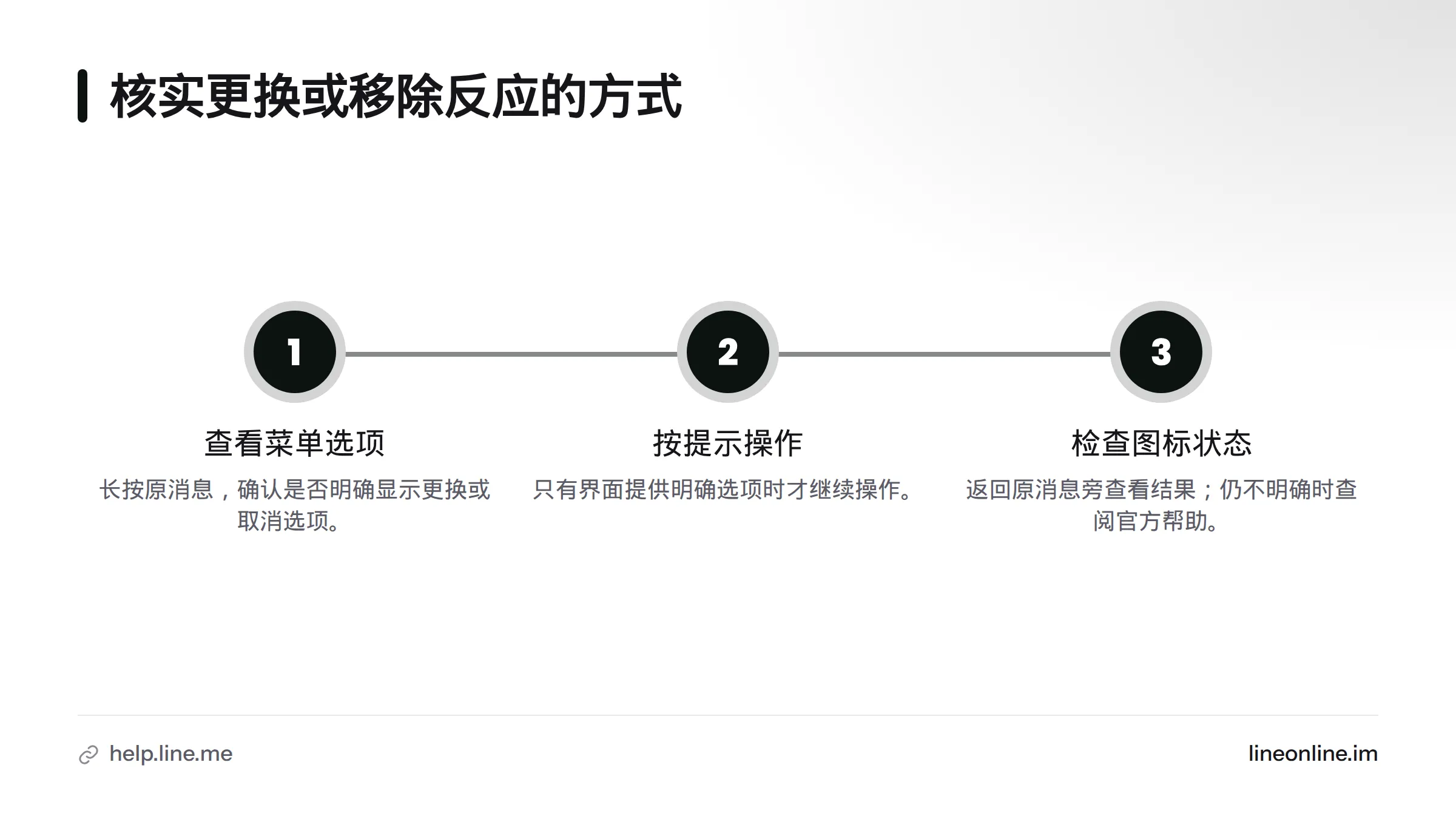 先查看长按菜单是否明确提供更换或取消选项,再按界面提示操作并检查消息旁的图标;不明确时查阅官方帮助。