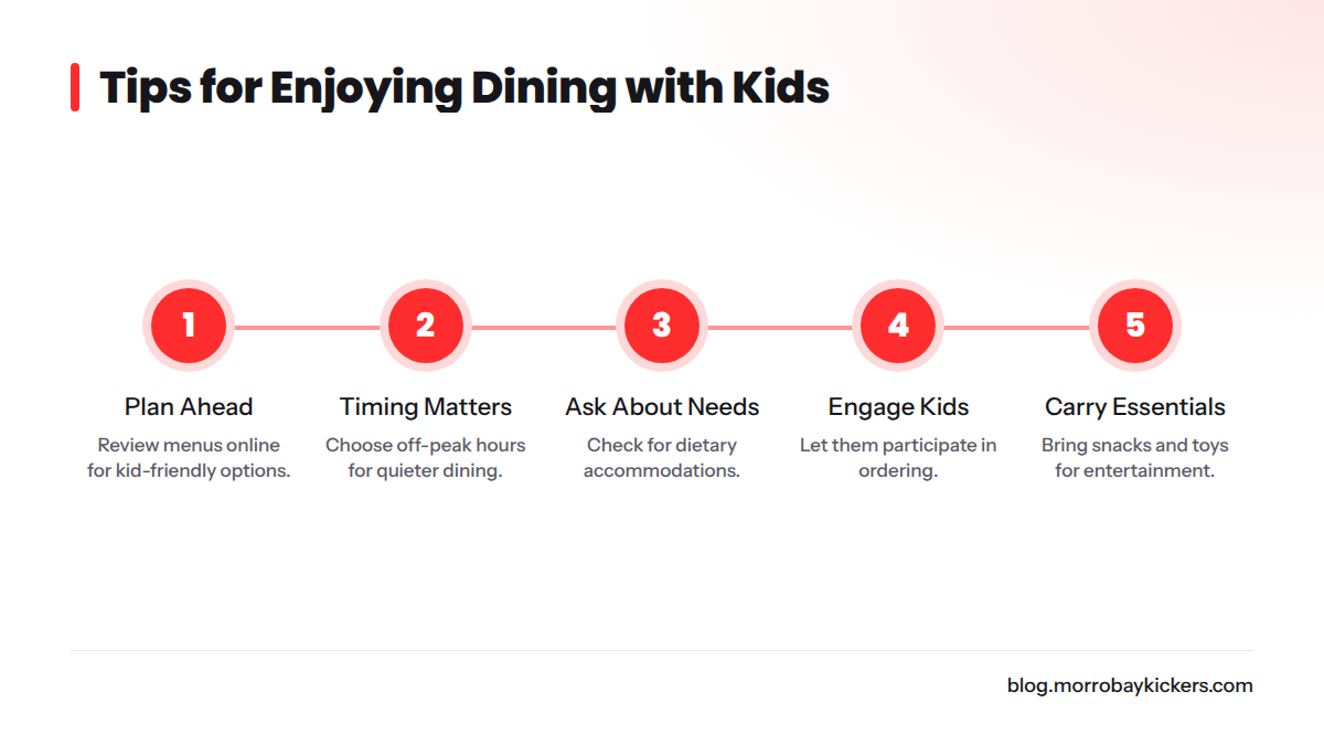 Steps to enhance dining experience with kids.
