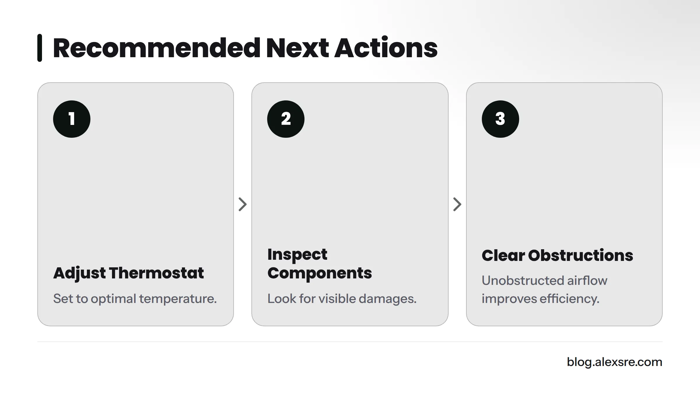 Steps to take when facing cooling issues.