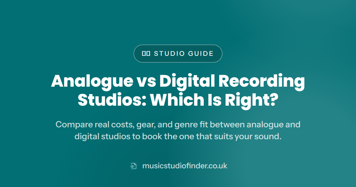Analogue vs Digital Recording Studios: Which Is Right?