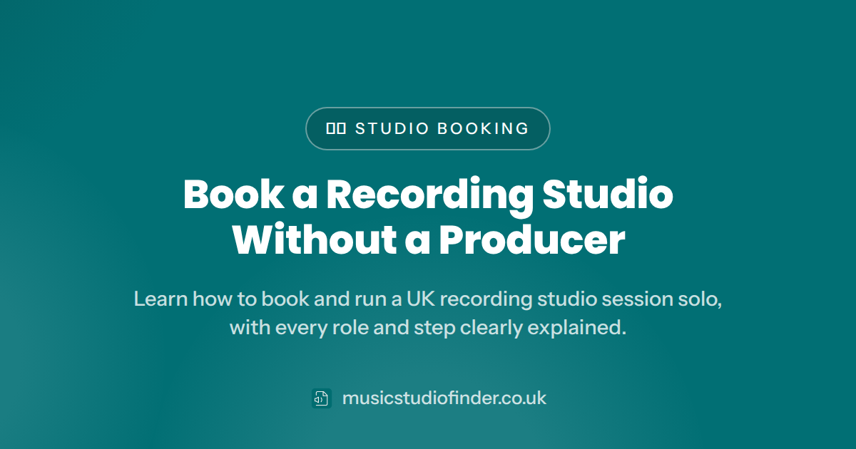 Book a Recording Studio Without a Producer