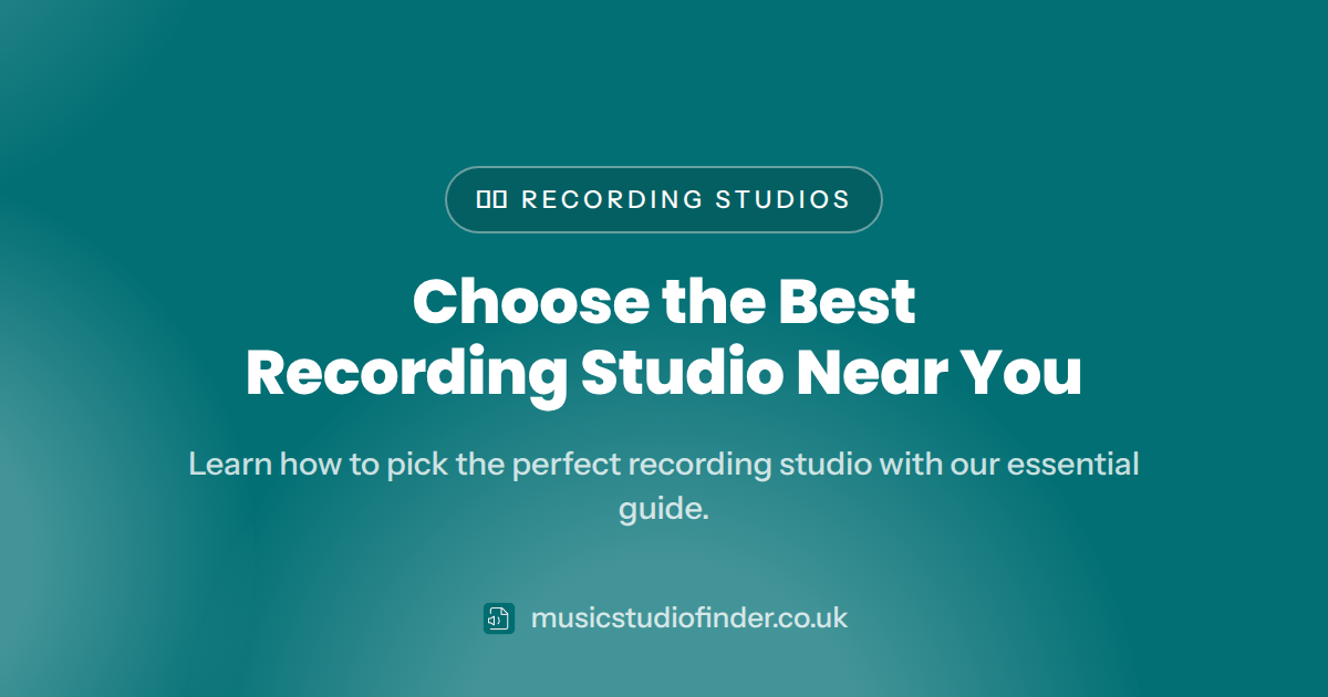 Choose the Best Recording Studio Near You