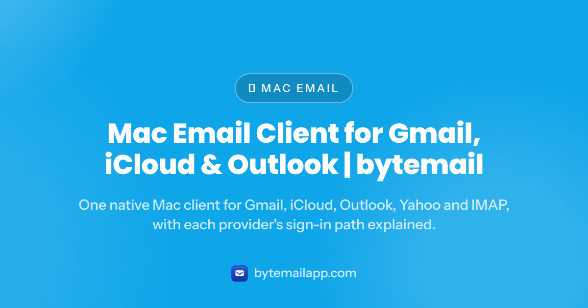 Mac Email Client for Gmail, iCloud & Outlook | bytemail — email client for gmail icloud outlook