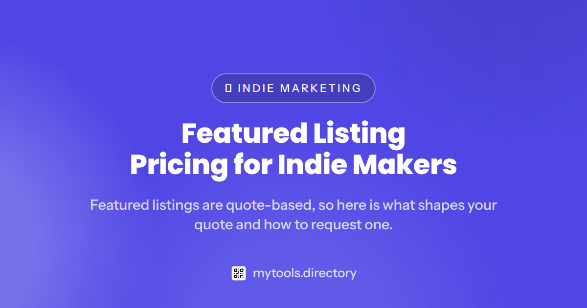 Featured Listing Pricing for Indie Makers (2026)