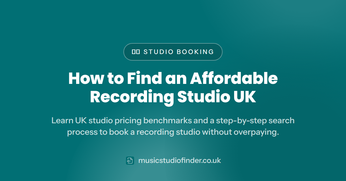 How to Find an Affordable Recording Studio UK