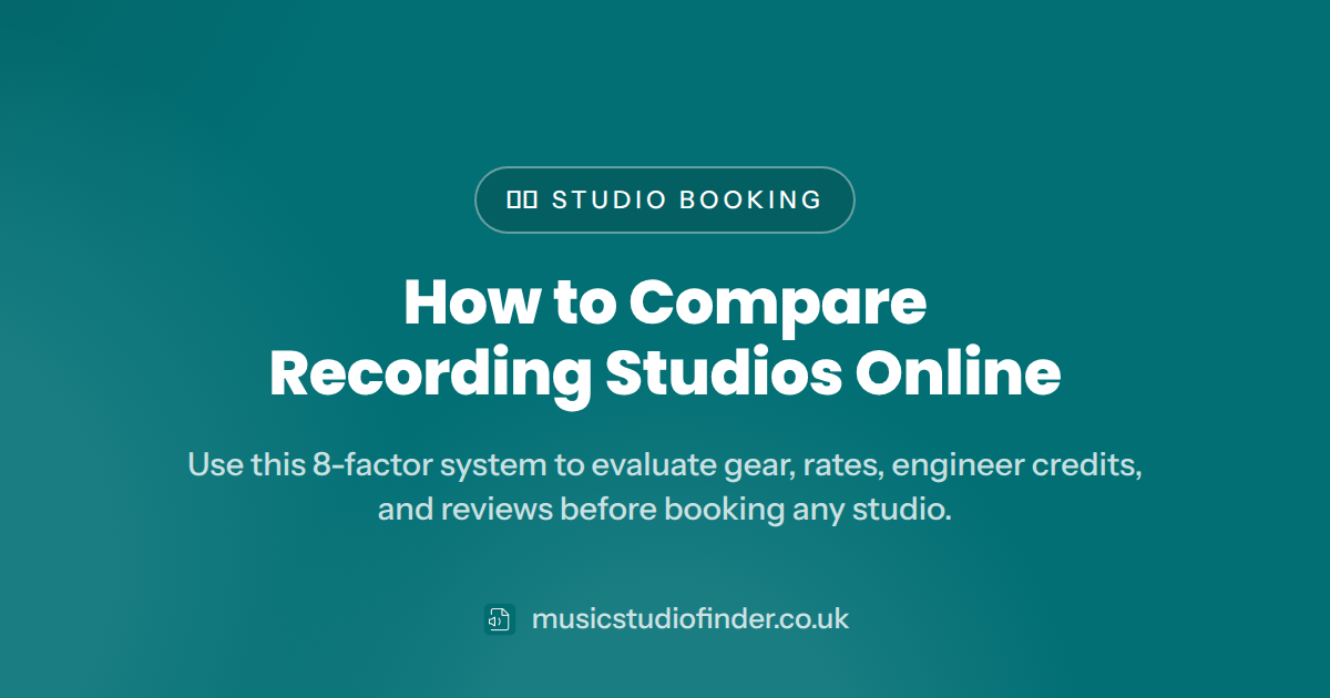 How to Compare Recording Studios Online