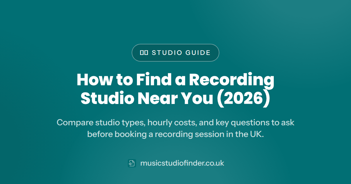 How to Find a Recording Studio Near You (2026)