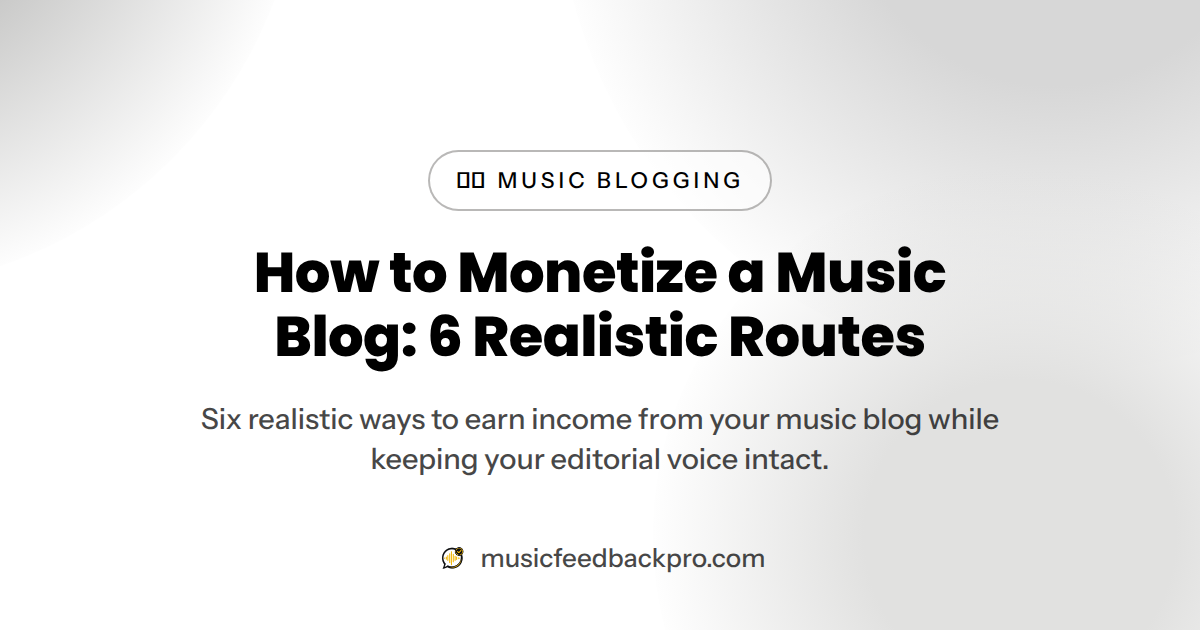 How to Monetize a Music Blog: 6 Realistic Routes