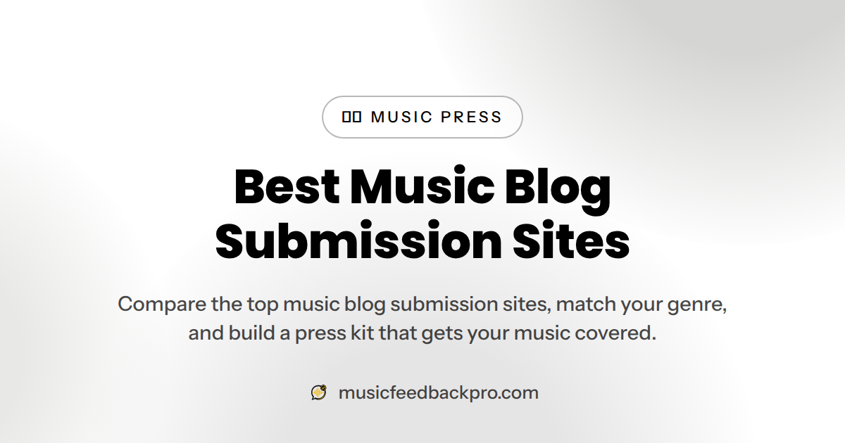 Best Music Blog Submission Sites in 2026
