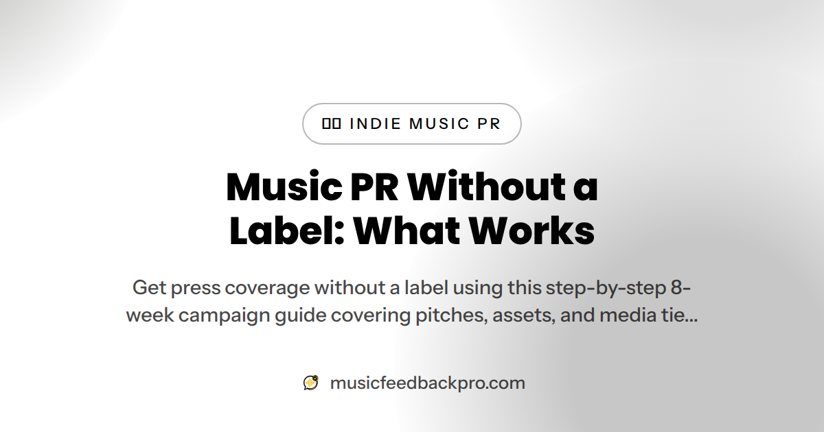 Music PR Without a Label: What Works in 2026