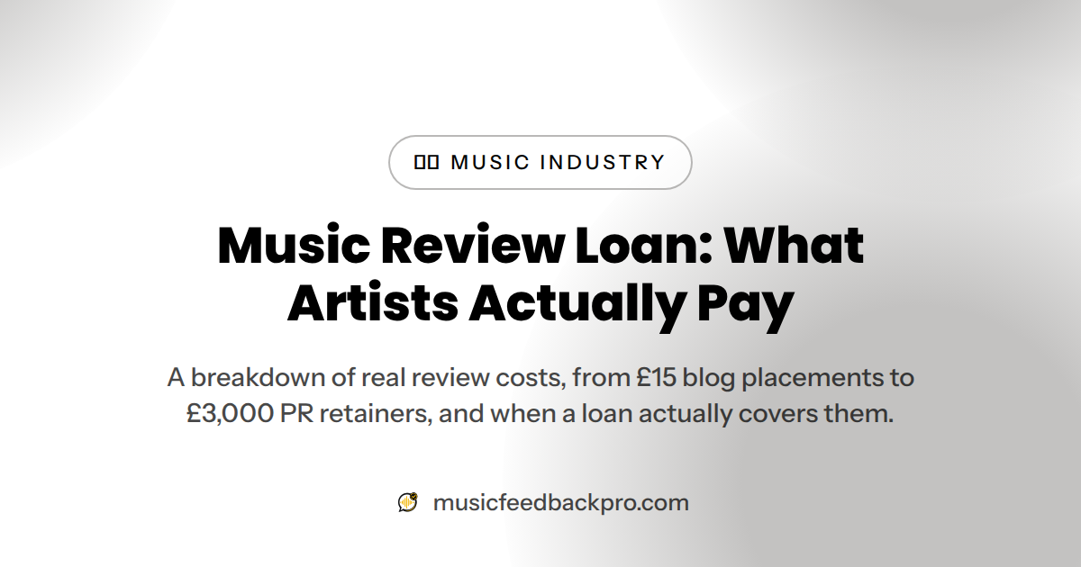 Music Review Loan: What Artists Actually Pay in 2026
