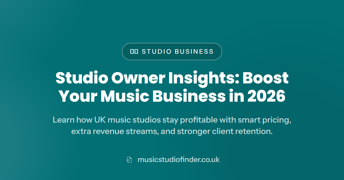 Studio Owner Insights: Boost Your Music Business in 2026