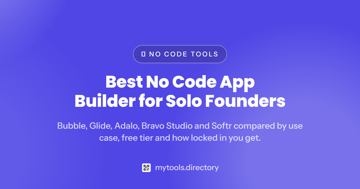 Best No Code App Builder for Solo Founders (2026)