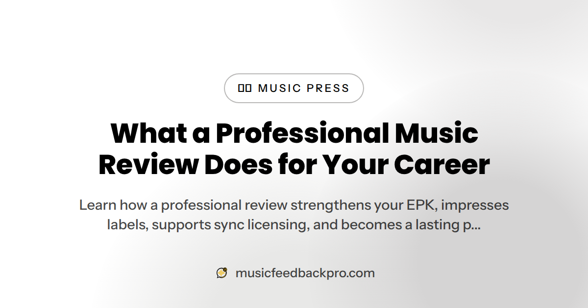 What a Professional Music Review Does for Your Career