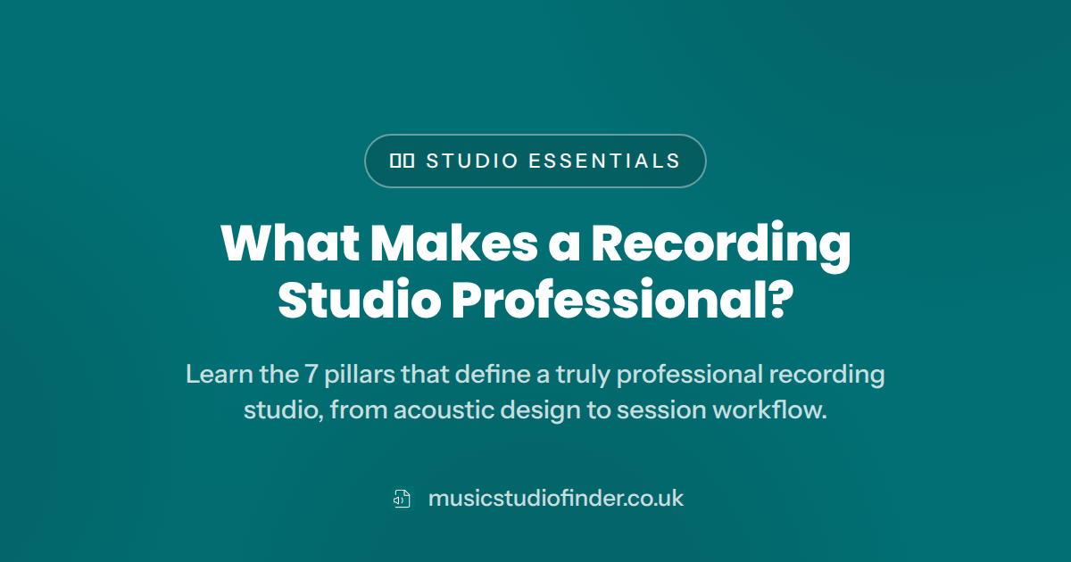 What Makes a Recording Studio Professional?
