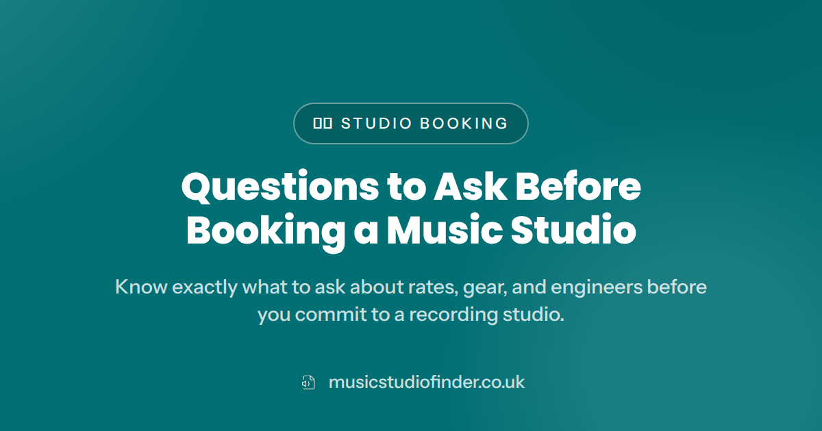 Questions to Ask Before Booking a Music Studio