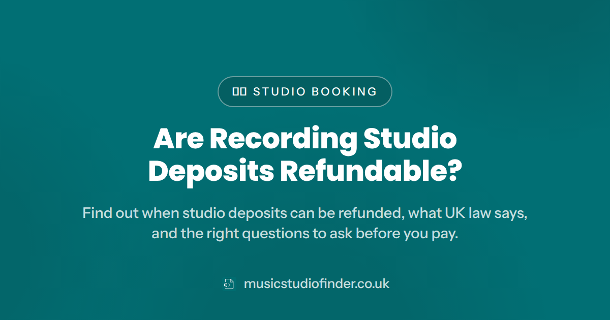 Are Recording Studio Deposits Refundable?