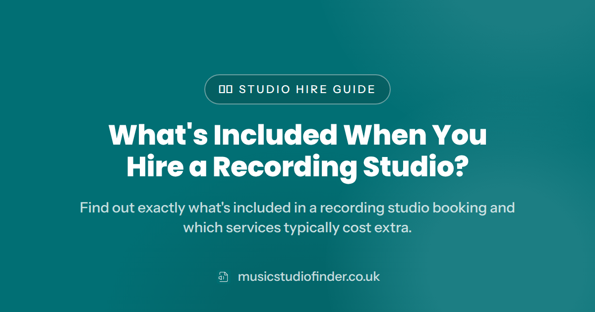 What's Included When You Hire a Recording Studio?
