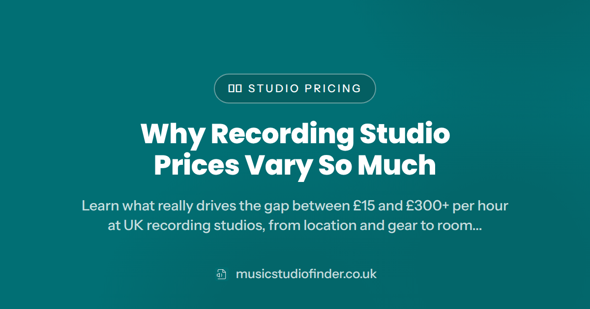 Why Recording Studio Prices Vary So Much