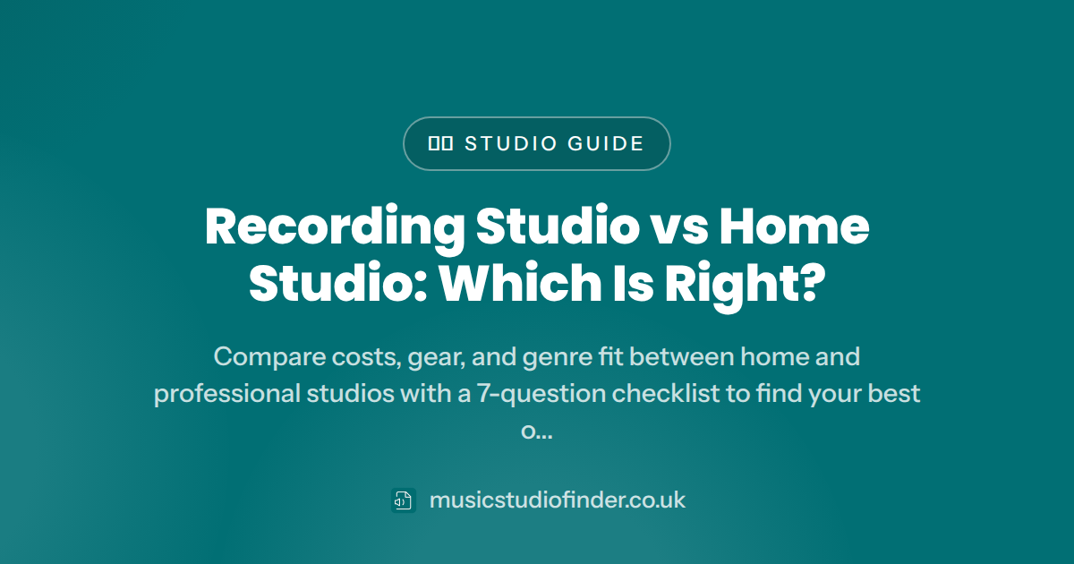 Recording Studio vs Home Studio: Which Is Right?
