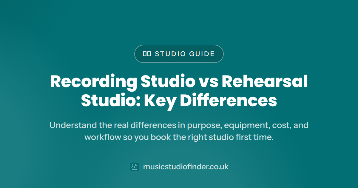 Recording Studio vs Rehearsal Studio: Key Differences