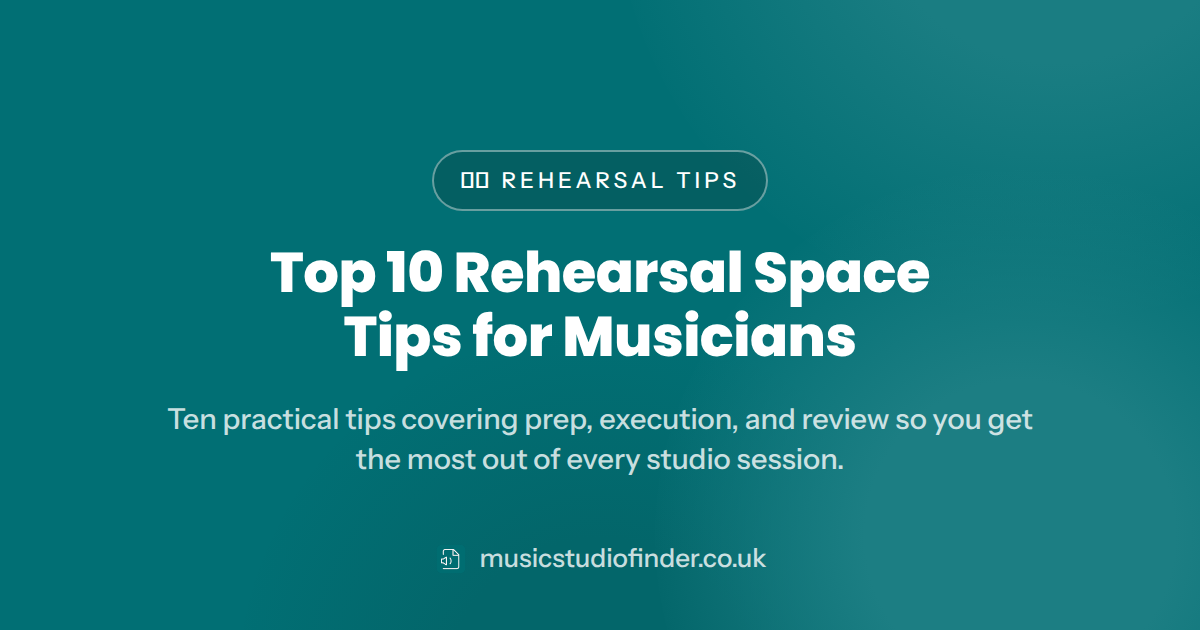 Top 10 Rehearsal Space Tips for Musicians