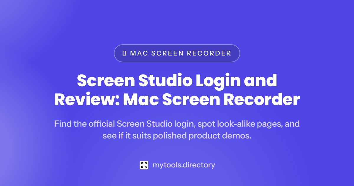 Screen Studio Login and Review: Mac Screen Recorder