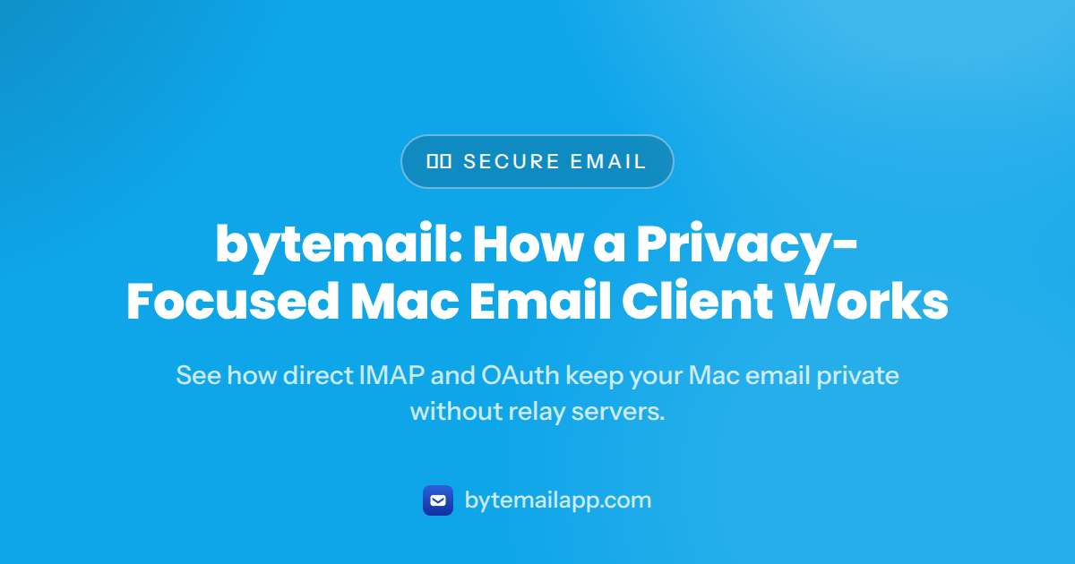 bytemail: How a Privacy-Focused Mac Email Client Works — secure email services