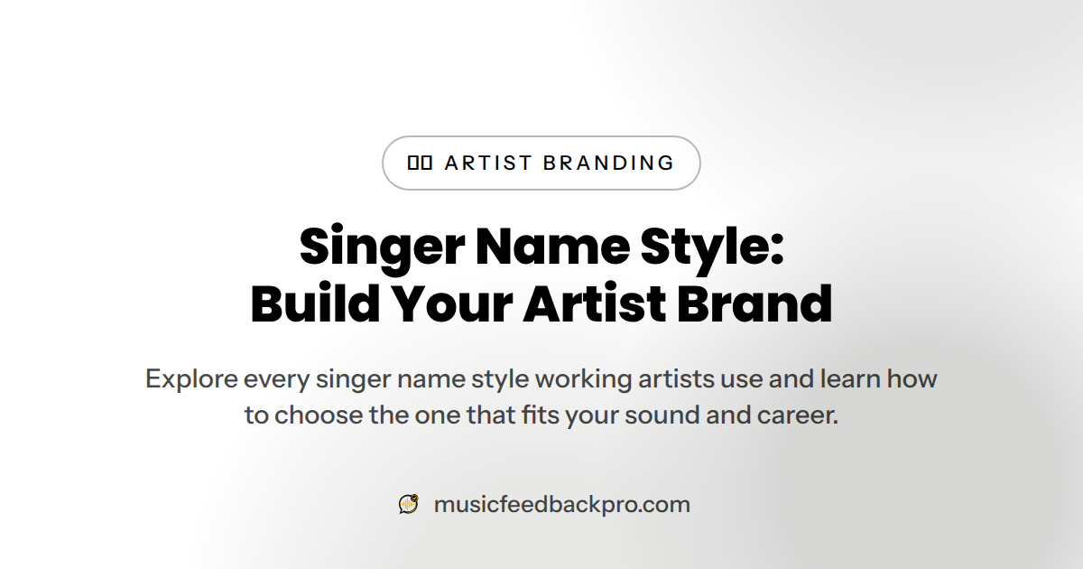 Singer Name Style: Build Your Artist Brand