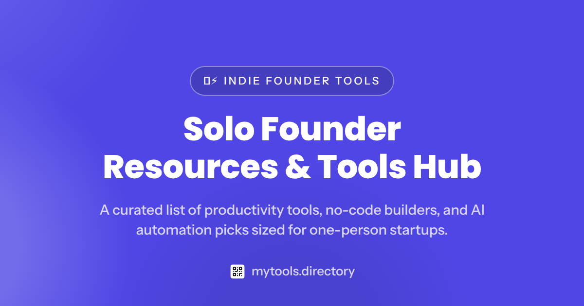 Solo Founder Resources & Tools Hub