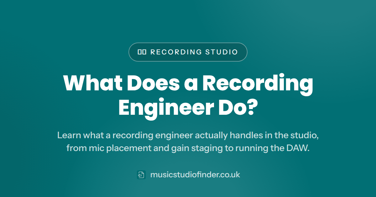 What Does a Recording Engineer Do?