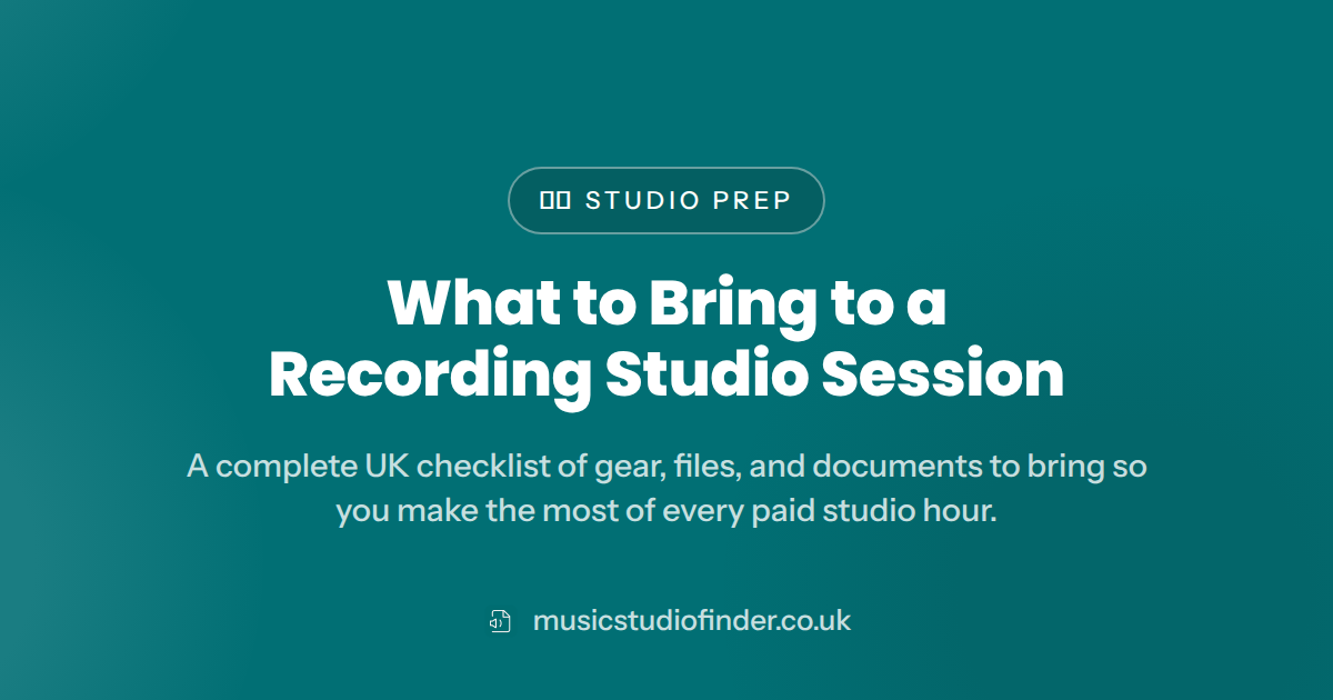 What to Bring to a Recording Studio Session