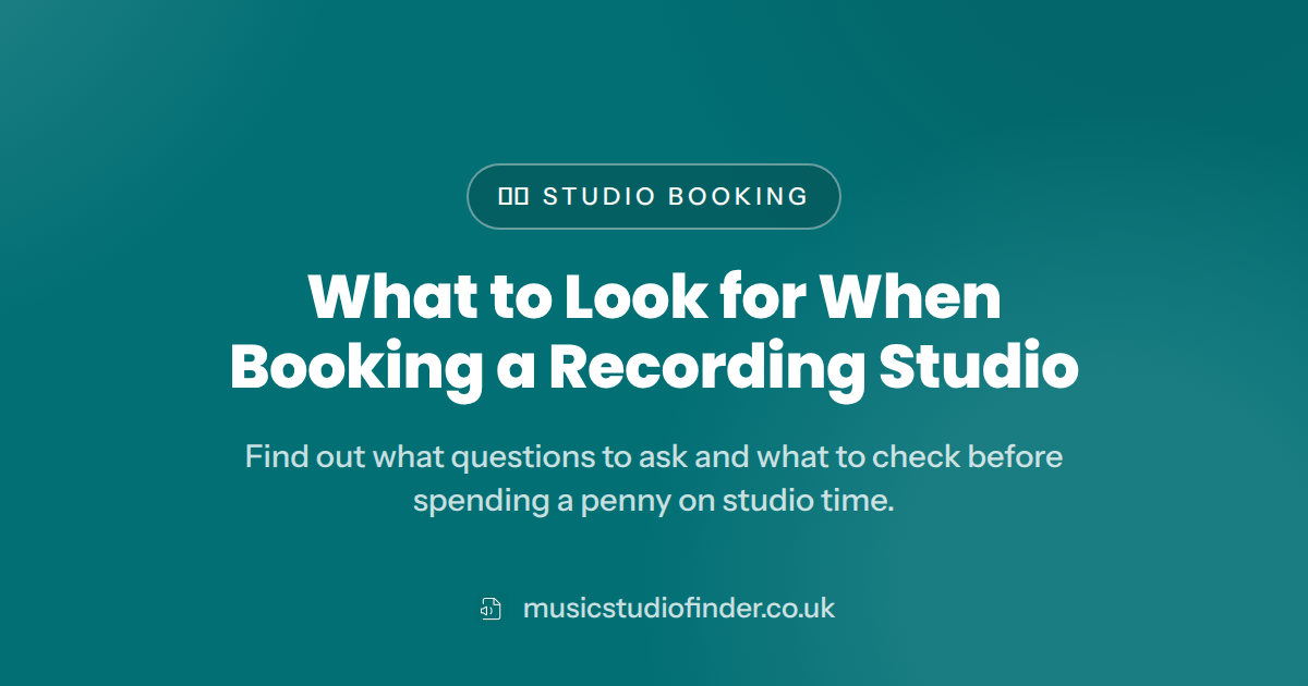 What to Look for When Booking a Recording Studio